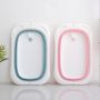 Silicone folding baby bath tub - pink
