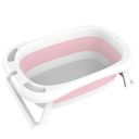 Silicone folding baby bath tub - pink