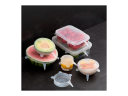 Silicone food covers (universal) 6 pcs - white