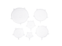 Silicone food covers (universal) 6 pcs - white