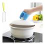 Silicone kitchen gloves/ clamp/ gripper (2 pieces) - green