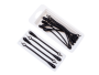 Silicone laces 14 pcs - black