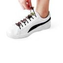 Silicone laces 14 pcs - black - red