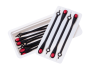 Silicone laces 14 pcs - black - red