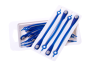 Silicone laces 14 pcs - dark blue