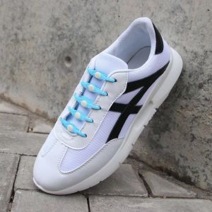 Silicone laces 14 pcs - light blue
