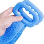 Silicone massager for washing the back, legs, feet - blue