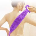Silicone massager for washing the back, legs, feet - purple