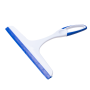 Silicone rubber window cleaner with a handle- blue