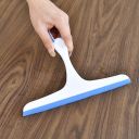 Silicone rubber window cleaner with a handle- blue