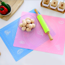 Silicone table, mat with a graduation - pink 40x30 cm