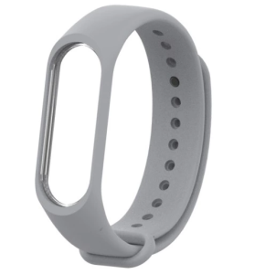 Silikonowy pasek do Xiaomi Mi Band 3/ Xiaomi Mi Band 4 - szary