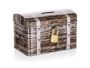 Skarbonka 4KIDS 12,8 x 8,4 x 8,4 cm, brązowa