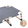 Składane łóżko turystyczne BIZNESOWE, polowe, kanadyjka PREMIUM 75 cm - kolor szary