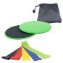 Slip discs + 5 exercise gums - green