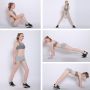 Slip discs + 5 pcs of exercise bands - black