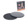 Slip discs + 5 pcs of exercise bands - black