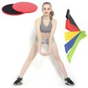 Slip discs + 5 pcs of exercise rubber - red