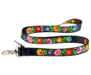 Smycz FOLKSTAR 1.5cm łowicka czarna