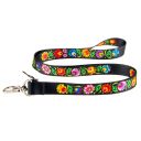 Smycz FOLKSTAR 2cm łowicka czarna