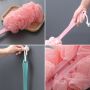 Sponge, brush, back washer on the handle - white