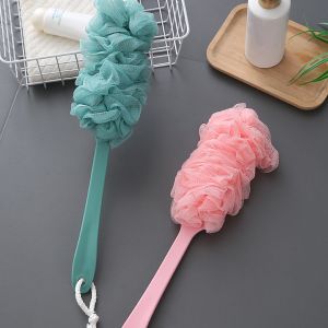 Sponge / washer for washing the back with a handle - green