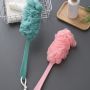 Sponge / washer for washing the back with a handle - green