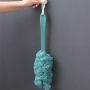 Sponge / washer for washing the back with a handle - green