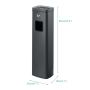 Standing litter bin with ashtray - black