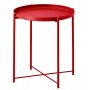 Stolik kawowy,metalowy w skandynawskim stylu Loft - czerwony