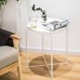 Stolik kawowy,metalowy w skandynawskim stylu Loft - czerwony