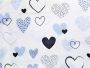 Stroller set 3in1 - blue hearts, POLISH PRODUCT 100% COTTON