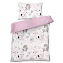 Stroller set 3in1 - pink bunnies, POLISH PRODUCT 100% COTTON