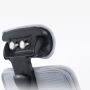 Swivel armchair with footrest and headrest - black