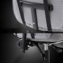 Swivel armchair with footrest and headrest - black