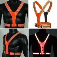 Szelki odblaskowe LED - pomarańczowe