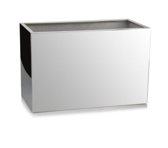 Szeroka geometryczna donica z kolekcji Mirror, 60x30 cm