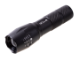 Tactical flashlight with Cree T6 LED with powerbank function, built-in battery, charged via USB