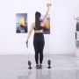 The suction cup does fitness exercises