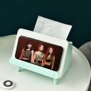 Tissue box with a telephone holder - mint