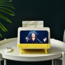 Tissue box with a telephone holder - yellow