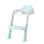 Toilet seat cover, blue, with a step - blue