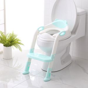 Toilet seat cover, blue, with a step - blue