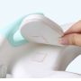 Toilet seat cover, blue, with a step - blue