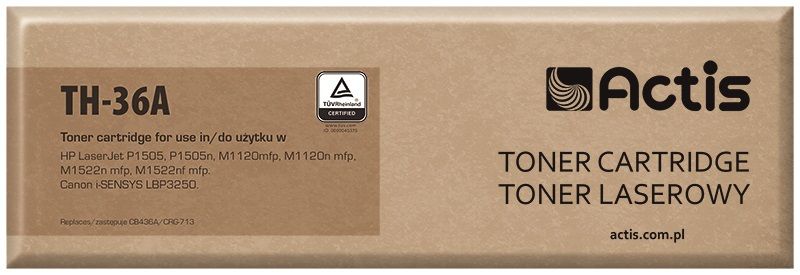 Toner ACTIS TH-36A (zamiennik HP 36A CB436A, Canon CRG-713; Standard; 2000 stron; czarny)