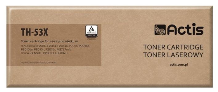 Toner ACTIS TH-53X (zamiennik HP 53X Q7553X, Canon CRG-715H; Standard; 7000 stron; czarny)