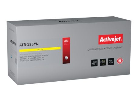 Toner Activejet ATB-135YN (zamiennik Brother TN-130Y/TN-135Y; Supreme; 4000 stron; żółty)