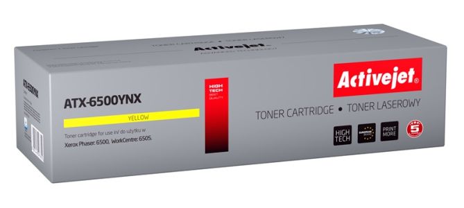 Toner Activejet ATX-6500YNX (zamiennik Xerox 106R01603; Supreme; 2500 stron; żółty)