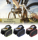 Torba rowerowa z etui na telefon/ Sakwa rowerowa B-SOUL — niebieska