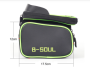 Torba rowerowa z etui na telefon/ Sakwa rowerowa B-SOUL — zielona